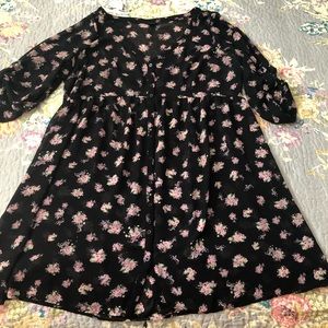 SALE!!  Torrid Black and Floral T-Shirt Dress